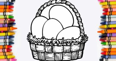 desenho de cesta de ovos